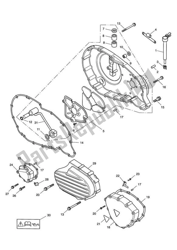 All parts for the Engine Covers of the Triumph America Carburettor 790 2002 - 2007